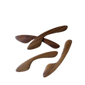 Fire tappasknive i teaktr